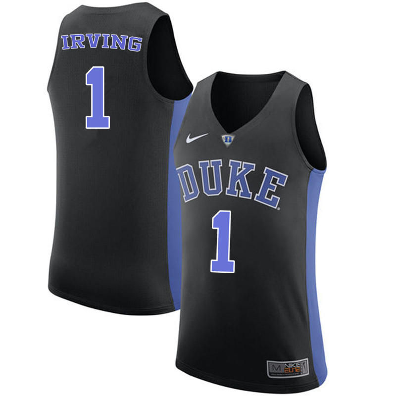 Men #1 Kyrie Irving Duke Blue Devils College Basketball Jerseys-Black - Click Image to Close